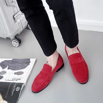 

Fashion Leather Casual Men Shoes Elegant Bright Business Wedding Leather Driving Flats Retro Slip on Oxford Shoes for Men