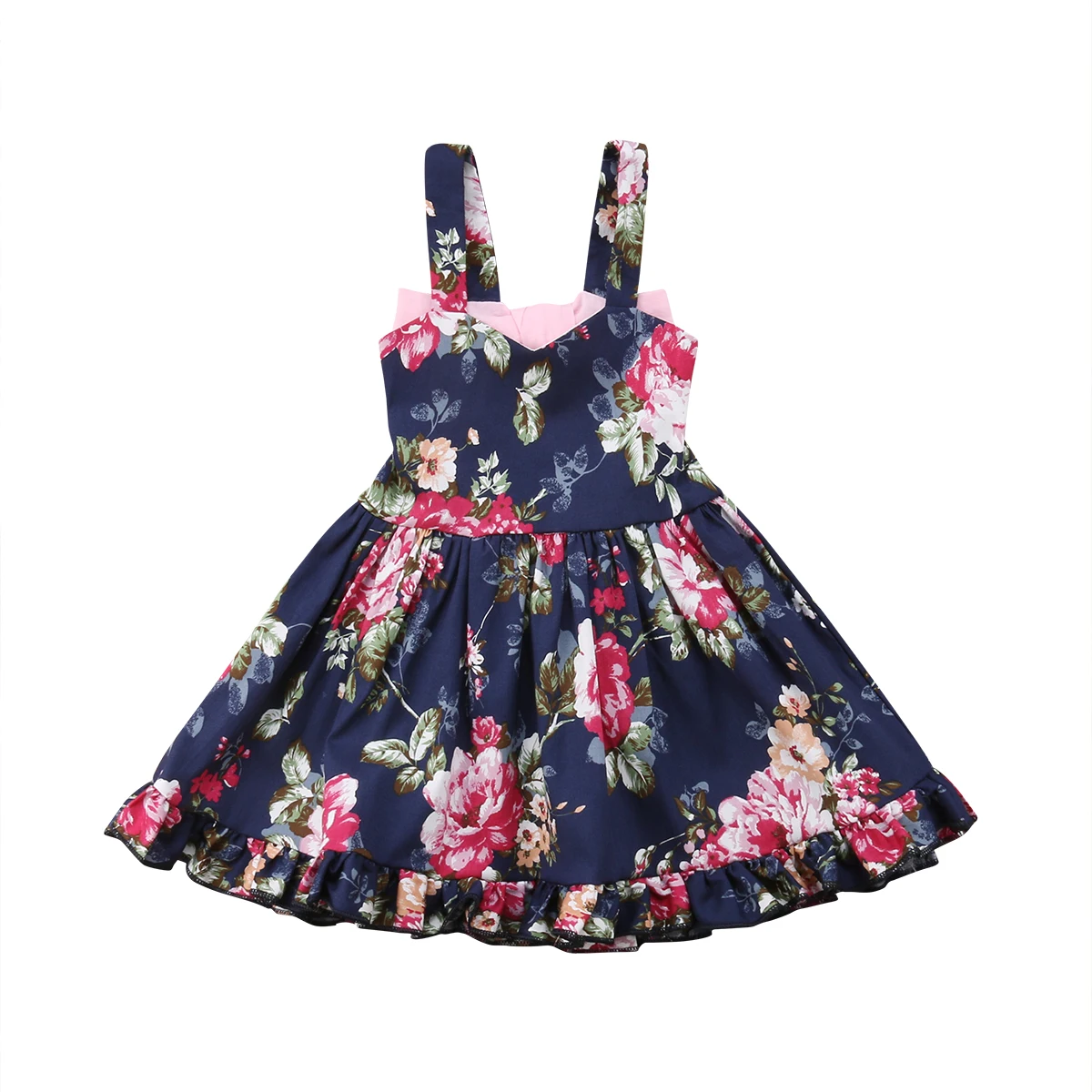 

Summer Toddler Baby Girl Strap Bowknot Dress
