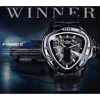 Winner Full Black Unique Triangle Dial Design Luminous Hands Sport Clock Male Mechanical Automatic Watches Top Brand Luxury ► Photo 2/6