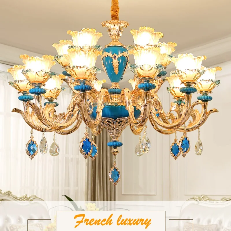 Us 494 0 5 Off Zinc Alloy Luxury Led Crystal Chandelier Lighting French Pastoral Living Room Bedroom Light Fixtures Crystal Decorative Lights In