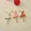 MZC-broche con forma de bailarina para mujer, broche esmaltado de cristal, Pin para Hijab, con diamantes de imitación, joyería Kawaii X1675 ► Foto 3/6