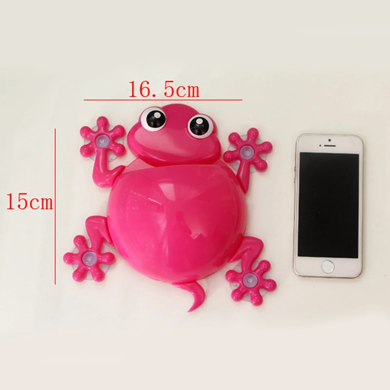 الكرتون الحيوان الضفدع المصاص ل تخزين الرف فرشاة أسنان بلاستيكية المنظم الجرف الحمام غسل الأطفال ملعقة أصحاب