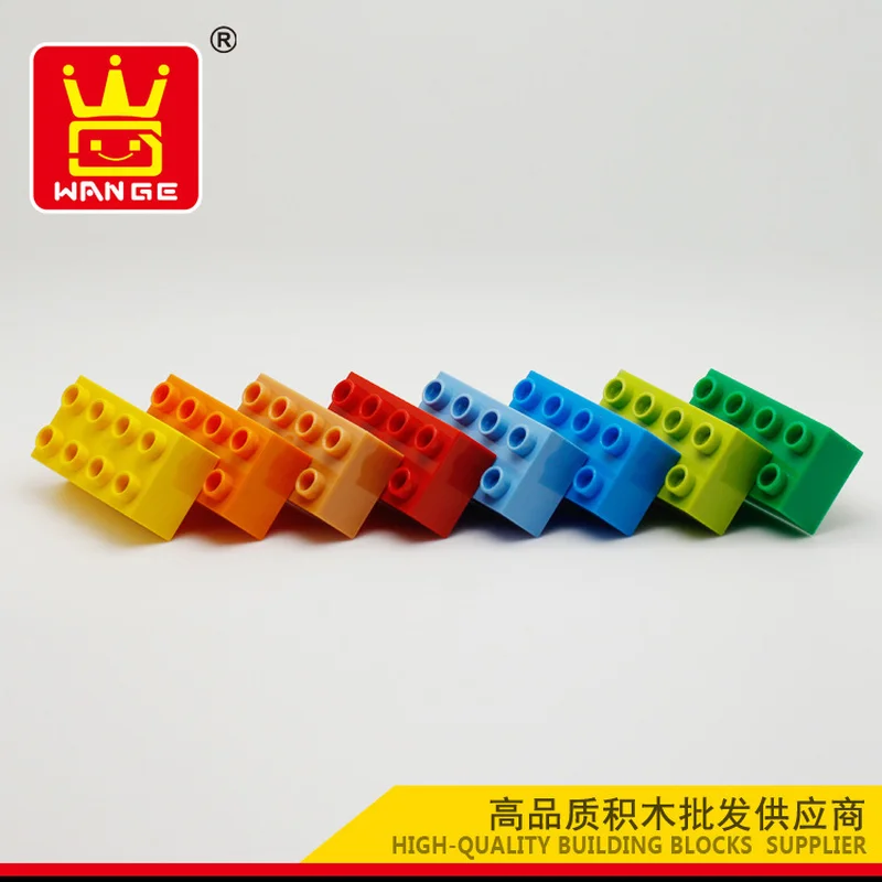 

50 Pcs/lot Big Size Building Block 2x4 Dots Spare Parts Large Particles Building Bricks Parts for Own Creation DIY