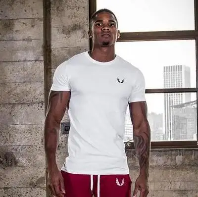 

summer Printed Men's Running T-Shirts Cool Training T-Shirt Short Sleeve Quick Dry Sports Tops Tees Fitness Tops