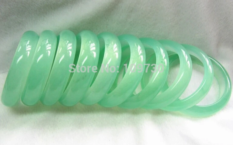 

001548 10PCS CHINESE FINE JADE/JADEITE BANGLE/INNER DIAMETER ABOUT 60MM (A0429)