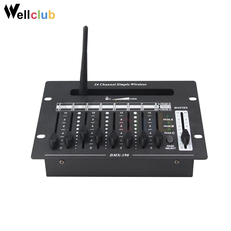 

24CH Battery Wireless DMX Controller LED Light Controllers for Stage Lighting, DJ lights, Lasers, Moving heads & Par Light