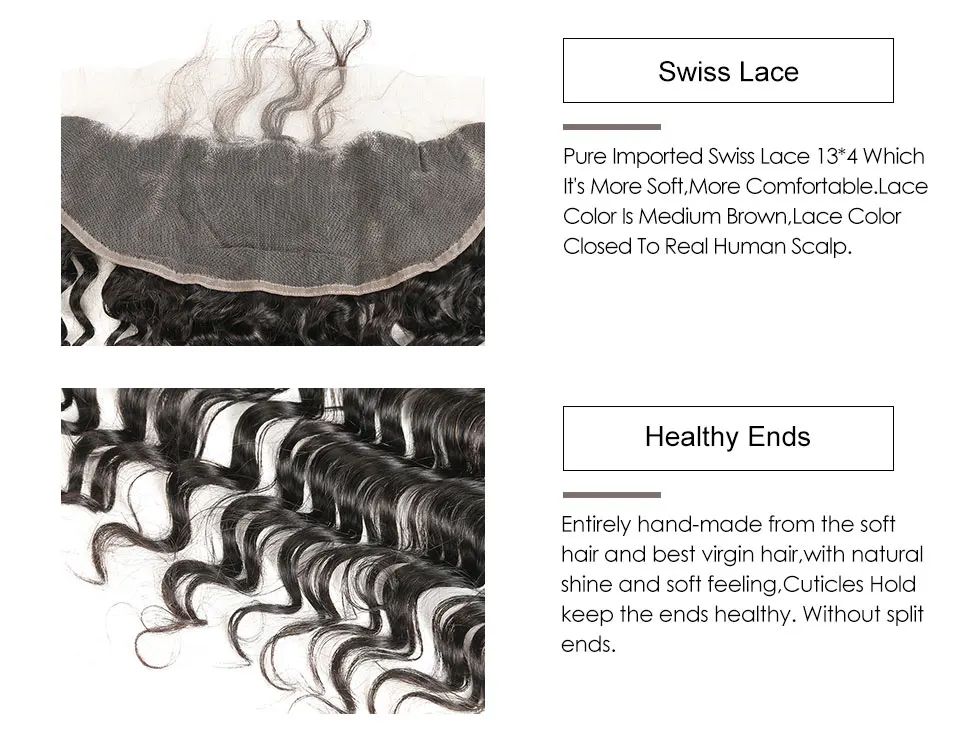 Hair Villa Remy Brazilian Loose Deep With Lace Frontal Closure 13 4 Ear to Ear Human Hair Bundles with Lace Frontal For Salon (8)