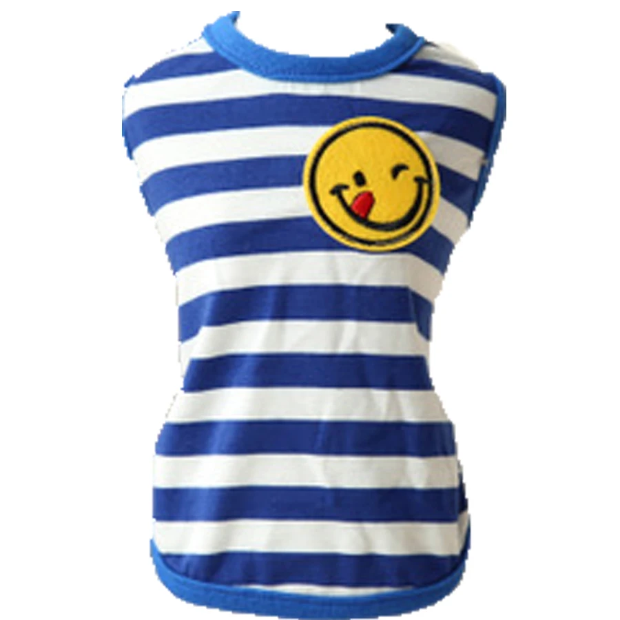 

Free Shipping Pet Clothes Dog Summer Vest Teddy Dog Stripe Pechera Para Perro Small Dog TShirt Ropa Perro Sweet PupX036