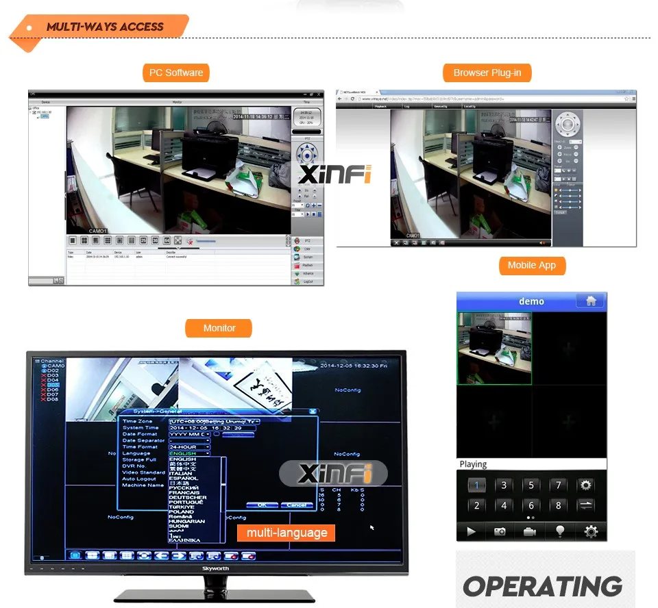 XINFI 8CH HDMI NVR 8-канальный сетевой видеорегистратор безопасности рекордер наружного наблюдения Камера система протокола ONVIF 2,0 для IP сети Камера Системы 1080 P Регистраторы