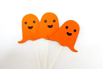 

Halloween ghosts Cupcake Toppers Party Bachelorette birthday Wedding Bridal baby Shower Night food picks