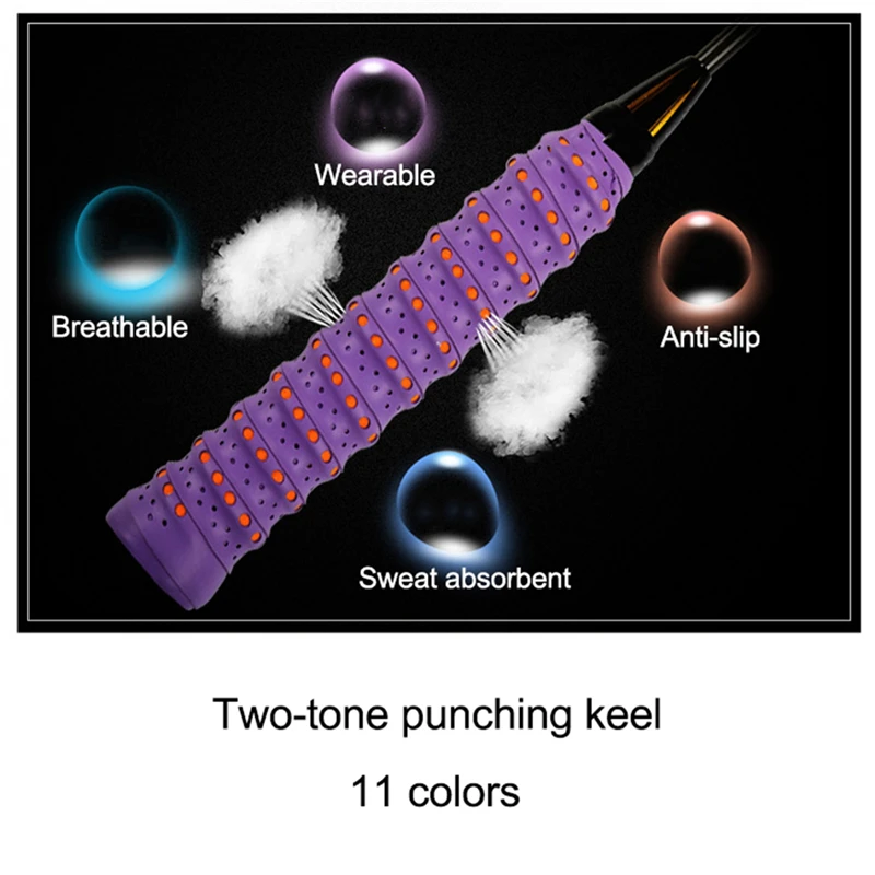 10 шт. противоскользящая дышащая спортивная повязка гриффбэнд для игры в теннис овергрипы лента для бадминтона ракетка для игры в бадминтон