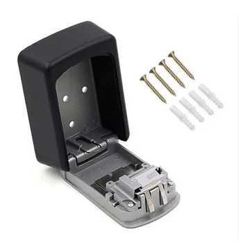 

New Hot 4 Digits Key Storage Box Outdoor High Security Wall Mounted Key Safe Box Code Lock SMD66