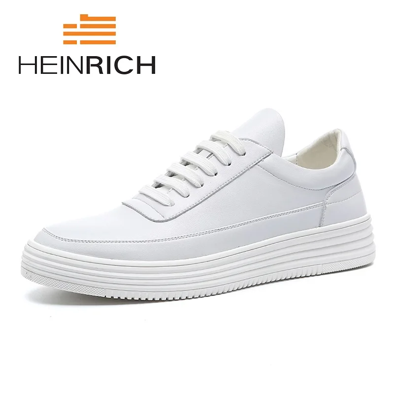 

HEINRICH 2019 Spring/ Autumn Men Fashion Shoe Mens Comfortable Outdoor Casual Shoes Lace-Up White Sneakers Calzado-Hombre
