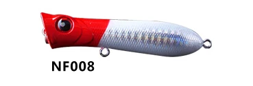 NOEBY Поппер рыболовные приманки приманка на щуку морскую форель пластиковый рыболовный воблер, твердая наживки плавающие наживки искусственная приманка море 8 см/11,5 г - Цвет: NF008