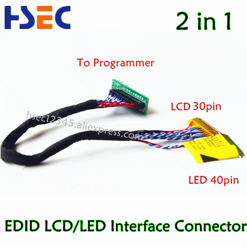 EDID Notebook LCD screen code chip data read line LED LCD 2 in 1 For RT809F RT809H CH341A