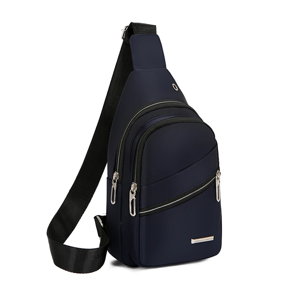 

Puimentiua Casual Men Chest Single Shoulder Bag USB Charging Chest Bag Crossbody Bags Male Theft Single Strap Back Bag