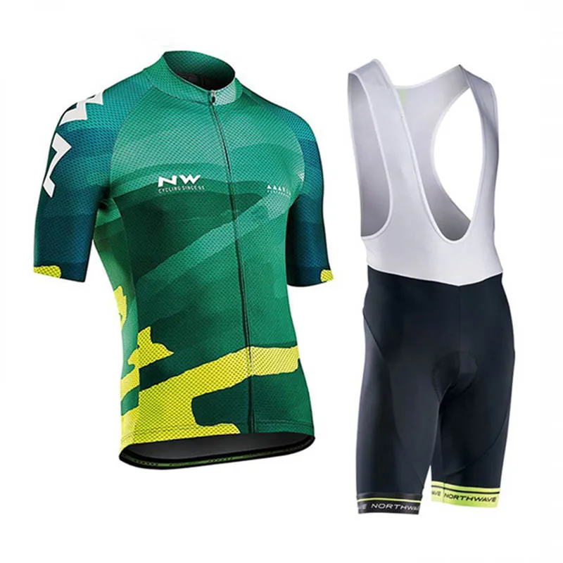 

triathlon NW 2018 NORTHWAVE Summer Men Cycling Jersey Short Sleeve Set Breathable bib shorts Bicycle Clothes Quick Dry Maillot