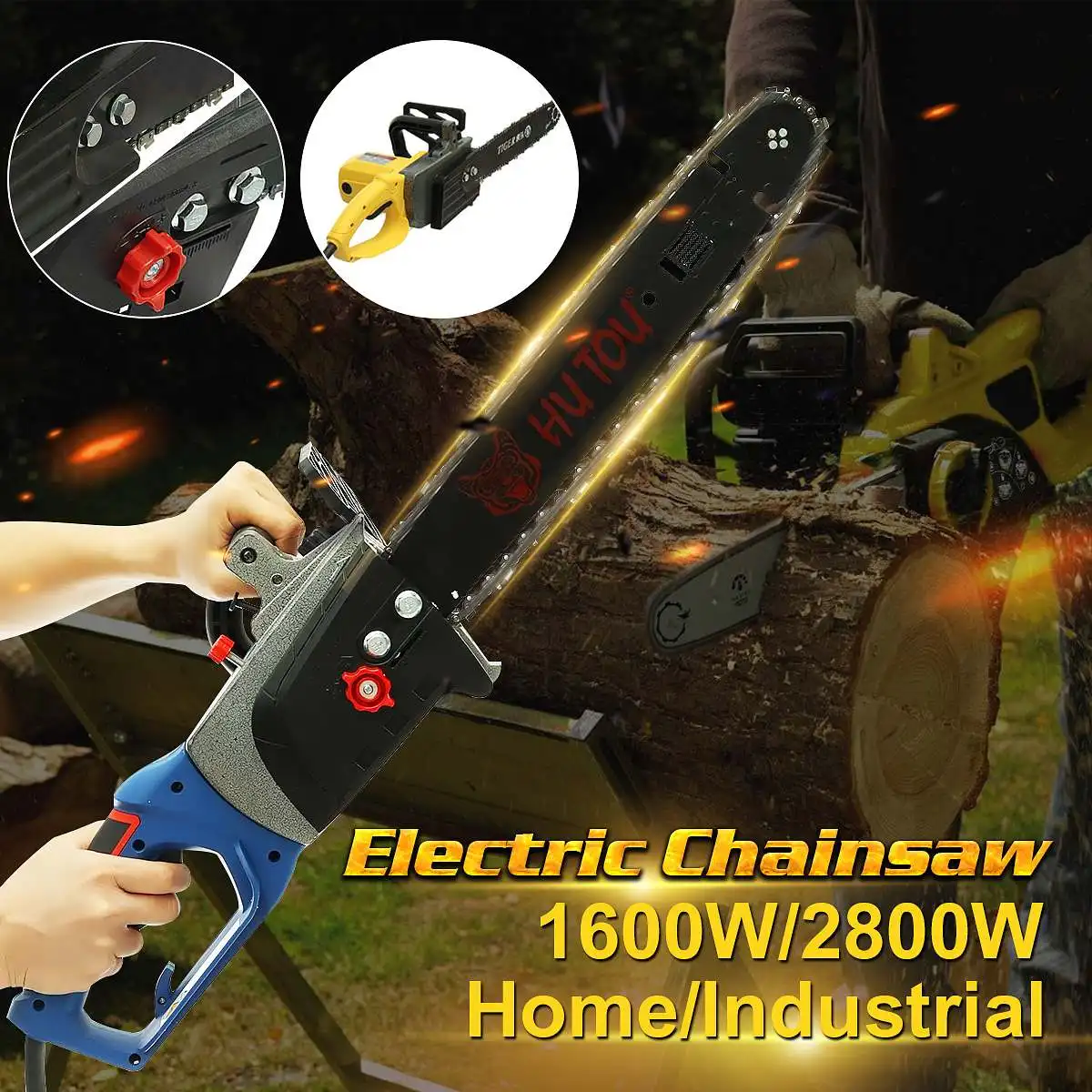 

220V 2600w/4800w Home/Industrial Electric Chain Saw Wood Saw Chainsaw 1200r/min Woodworking Chainsaw