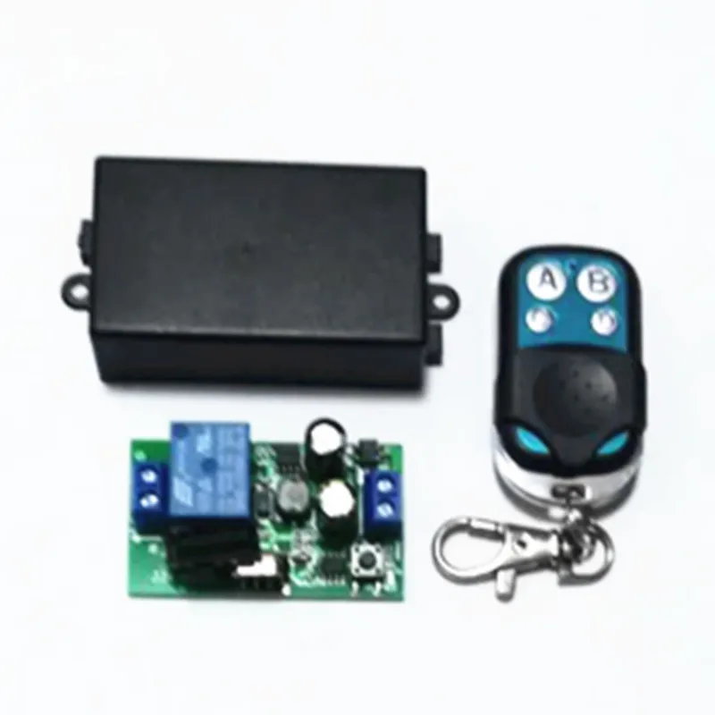 

433Mhz universal wireless remote control switch AC 85V 220V 1-channel relay receiving module and RF EV1527 model 4 button remote