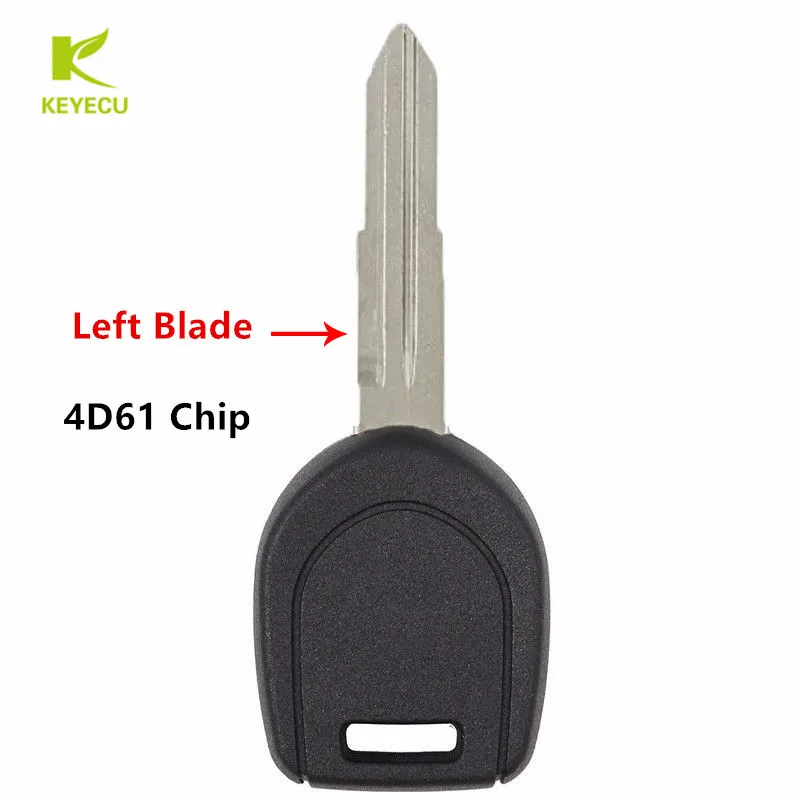 KEYECU Replacement Transponder Key Fob With Chip 4D61 for Mitsubishi L200 Shogun Pajero Montero Uncut Blank MIT8 Left Blade | Автомобили и