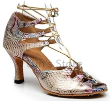 New Free Shipping Snakeskin Print Open Toe Dance Shoe Ballroom Salsa Latin Tango Bachata Dancing Dance Shoes ALL Size