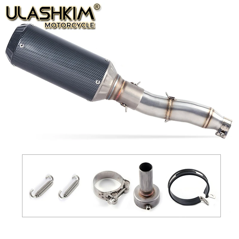 

Motorcycle Full Exhaust System Muffler Escape Slip On For YAMAHA XG250 XT250 Modified Contact Middle Pipe Adapter Connect
