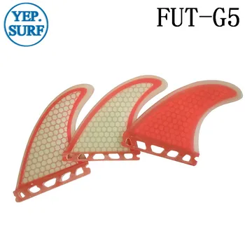

Surf Future Fins Red no logo Honeycomb Fiberglass Material surf G5 Size Fins Good Quality Surf tri set Fins Free Shipping