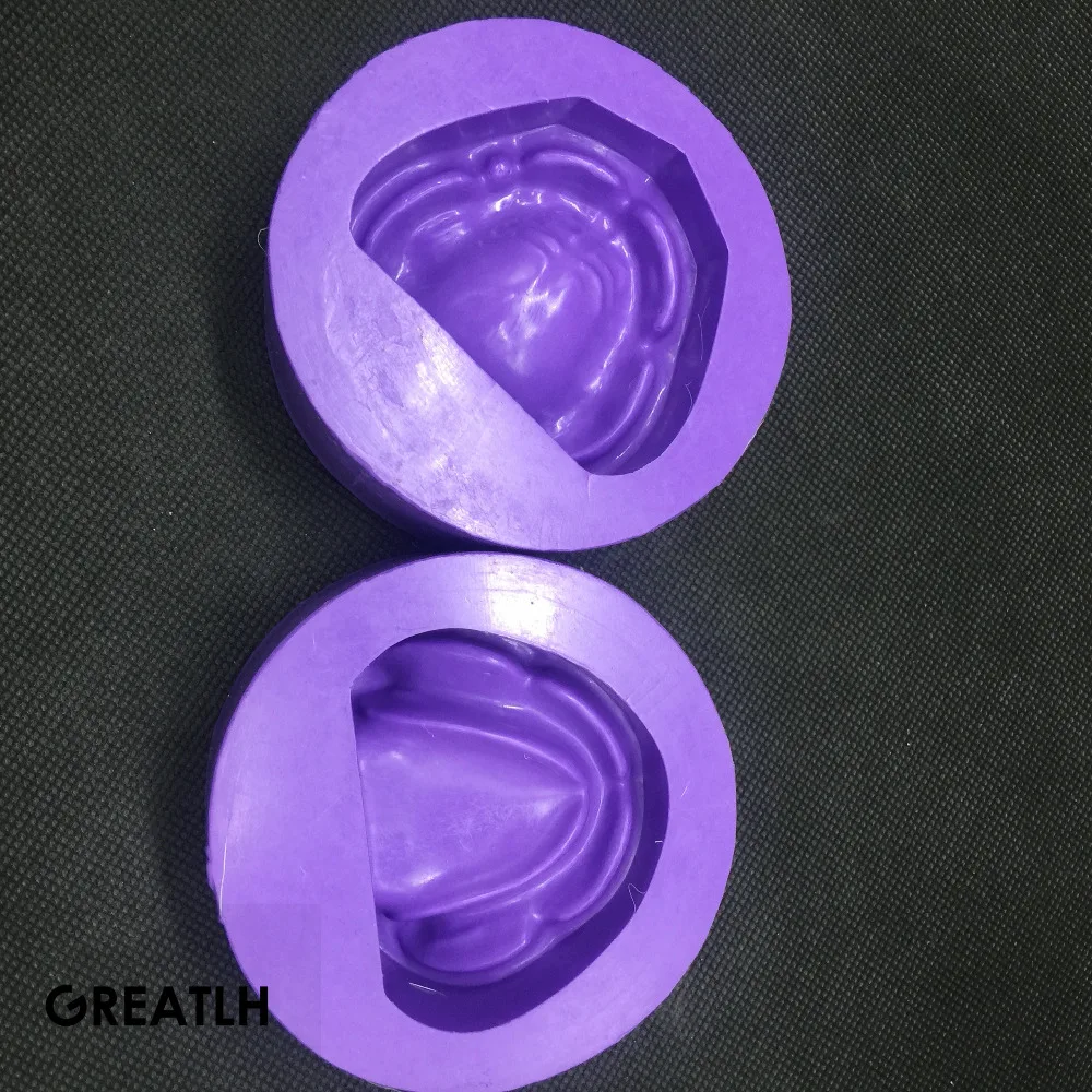 Base de Silicone Mandíbula Edentulosa Dental Modelo Completo Molde Bloco 12 Mandíbula edentulosa dental modelo completo molde dental bloco base de silicone