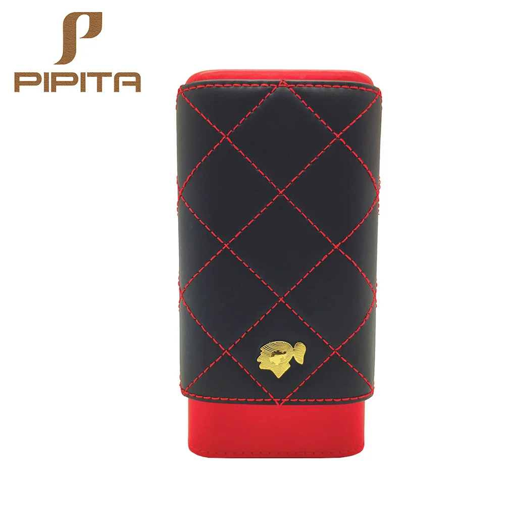 COHIBA чехол для сигар 3 держателя черный красный Дорожный Чехол из искусственной