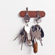 Деревянный держатель для ключей, настенный органайзер для хранения, крепкая Магнитная вешалка, брелок, крючки, ключница, магнитный держатель для ключей