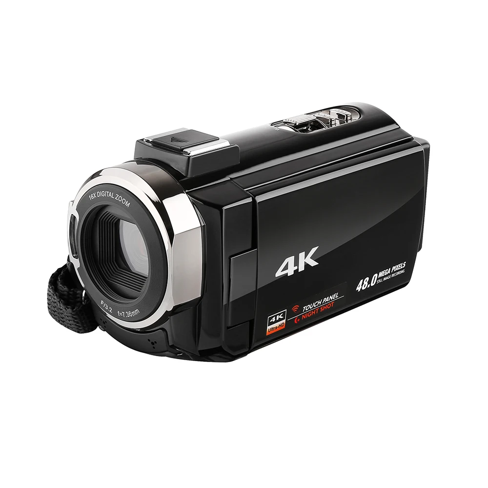 

4K 13MP 16X Zoom Potable Home Video Camera 3 Inch Condensive IPS Touch Rotatable Screen Wifi Remote Night Vision Camcorder