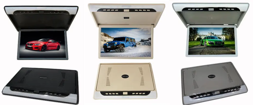 19 дюймов, устанавливаемый на крыше автомобиля установлен монитор/откидной Дисплей/потолочный TFT светодиодный Экран/1080 P HD MP5 плеер RGB светодиодный цифровой ТВ