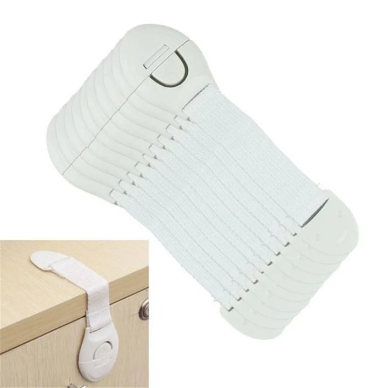 

Child Kids Baby Security Safety Lock Plastic Baby Care & Safety Security Door Lock Products For Cabinet Wardrobe 10Pcs
