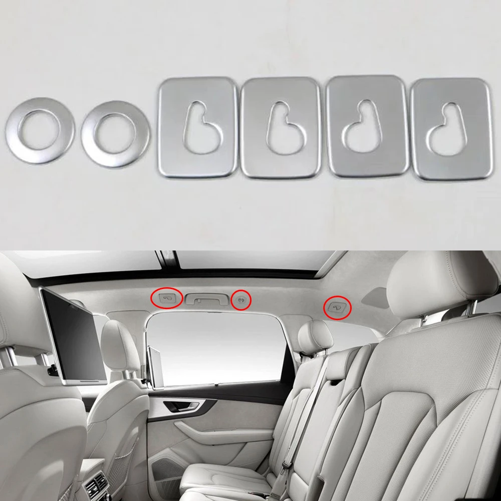 Us 14 18 21 Off Car Styling Interior Rear Seat Dome Reading Light Lamp Cover Frame Trim 6pcs For Audi Q7 4m 2016 2017 2018 Q5 Fy 2018 2019 In