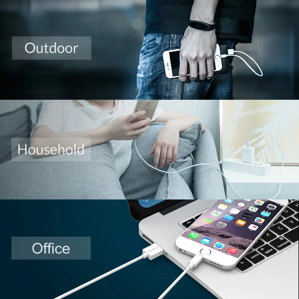 ORICO 1 м USB кабель для iPhone освещение к зарядки синхронизации 6 7 8 белый|cable 1m|usb cableusb
