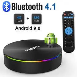 T95Q 4 ГБ 32 ГБ Android 9,0 tv BOX 4K медиаплеер DDR3 Amlogic S905X2 четырехъядерный 2,4G & 5 ГГц двойной Wifi BT4.1 100M H.265 Smart tv Box