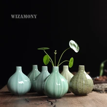 6 Тип s Лидер продаж Традиционный Китайский Longquan Celadon фарфоровая настольная ваза украшения уникальный дизайн специальный тип низкая цена