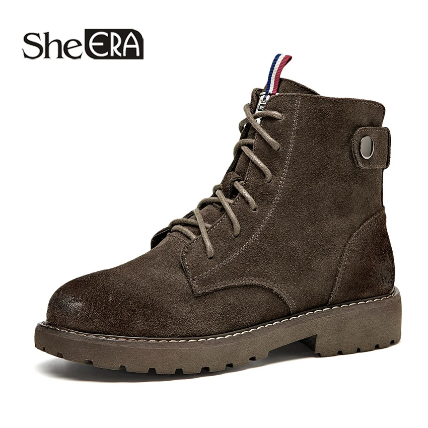 

New Fashion Retro Women Boots Genuine Leather Women Ankle Boots Black/Coffee Casual Lady Shoes Spring/Autumn Female Shoes