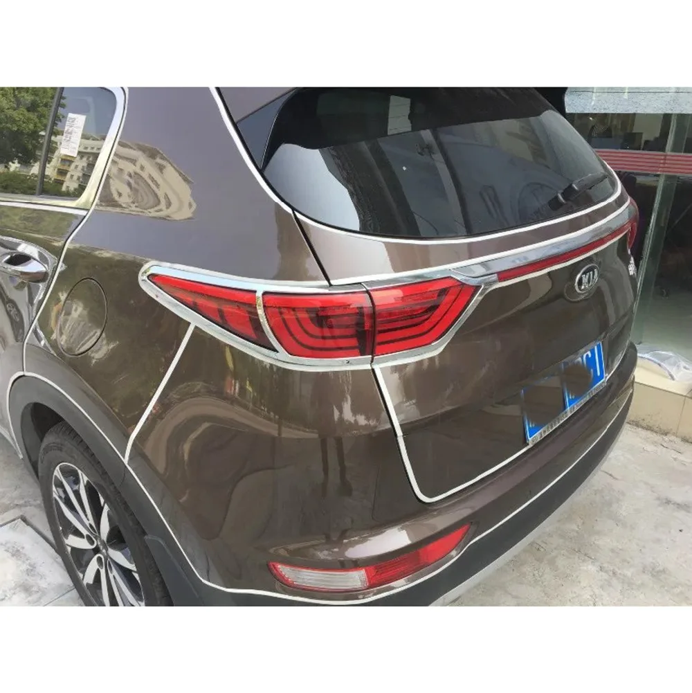 High-quality Rear Light Lamp Cover Trim Tail For Kia Sportage Kx5 2015-2018 4PCS ABS Chrome plated accessories | Автомобили и