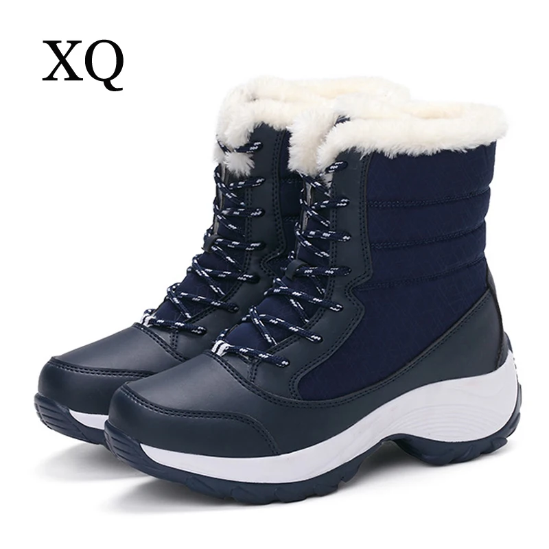 Women boots 2017 winter shoes non slip waterproof ankle snow boots women platform winter shoes ...