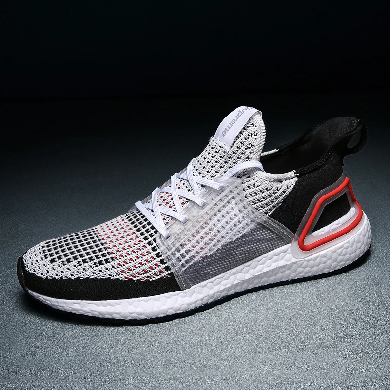 Men Casual Shoes Fashion Breathable Mesh Walking Shoes Lace Up Flat Shoes Plus size adult designer lightweight Men Sneakers