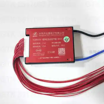 

High quality 60v bms 25A 16S smart bms 60v lithium pack polymer cells PCM 3.7v li ion cell 60v 1000w 1500w electric vehicle bik