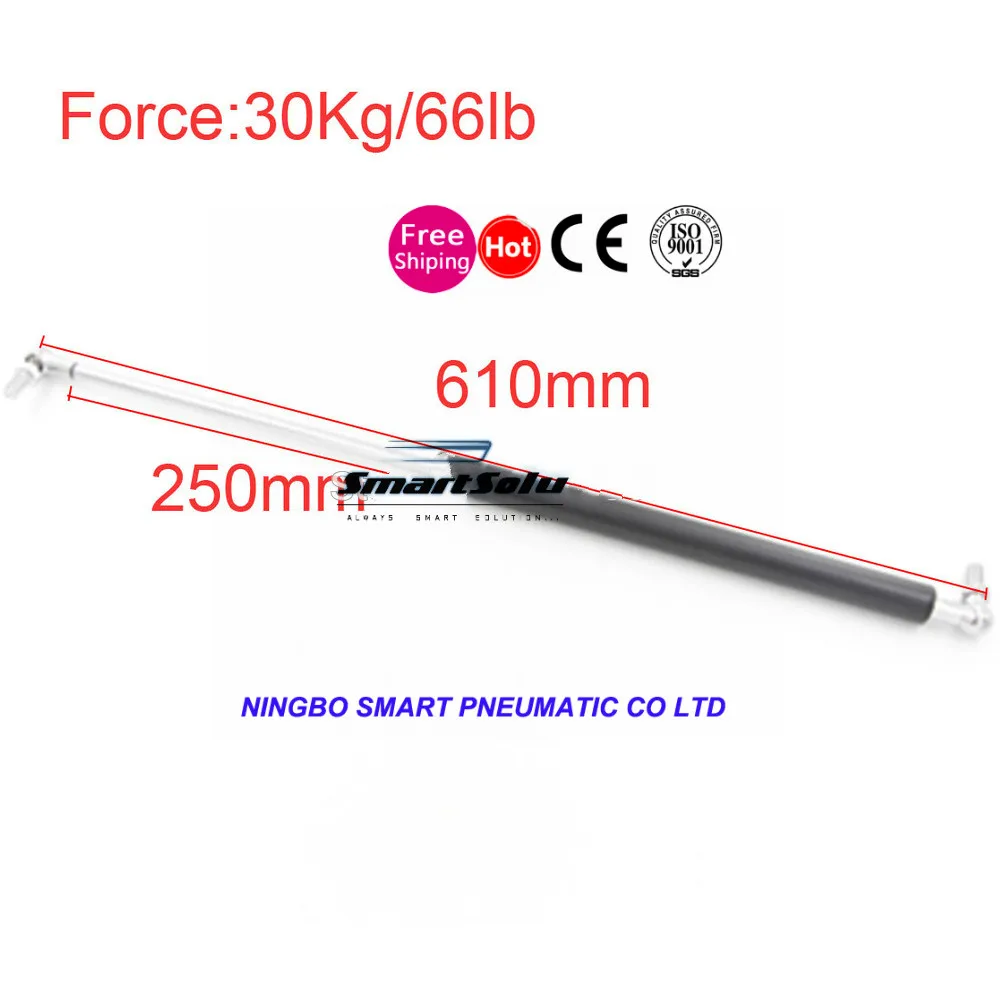 

30KG/66lb Force 250mm Stroke Auto Gas Spring Damper Gas Spring Lift 610*250mm Gas Springs in Springs 610mm Central Distance M8