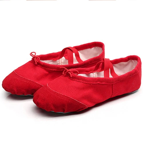 TIEJIAN/танцевальная обувь для женщин и детей; удобные кожаные балетки с мягкой подошвой; женская обувь для йоги; спортивная обувь для танцы живота; 00 - Цвет: red