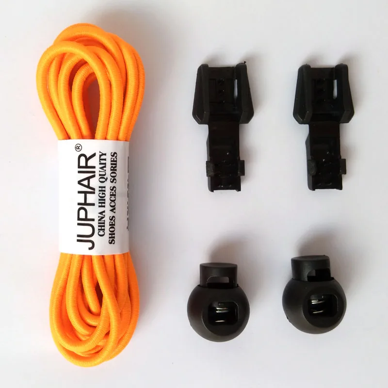 JUP 1-50 Pairs Golden Yellow Fashion Lace-free Tie Locking Shoes Elastic Laces Shoestring Laces Jogging Triathlon Sports Fitness