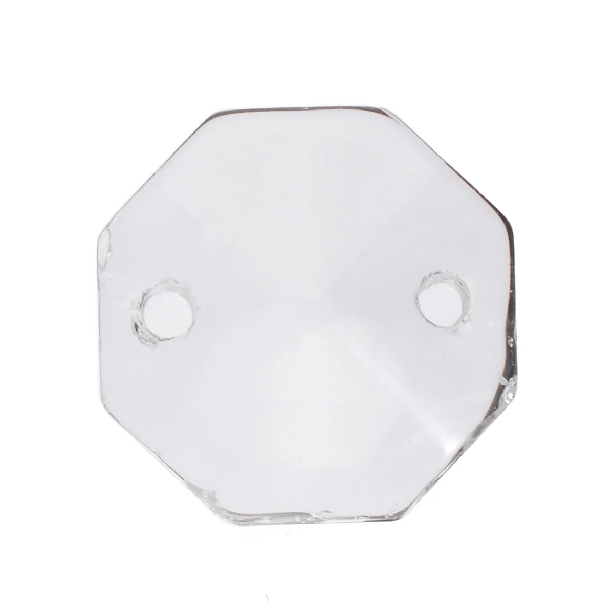 50Pcs 14mm Glass Crystal Prisms Clear Octagonal Beads Glass Pendant Chandeliers for Lamp Light Decorations