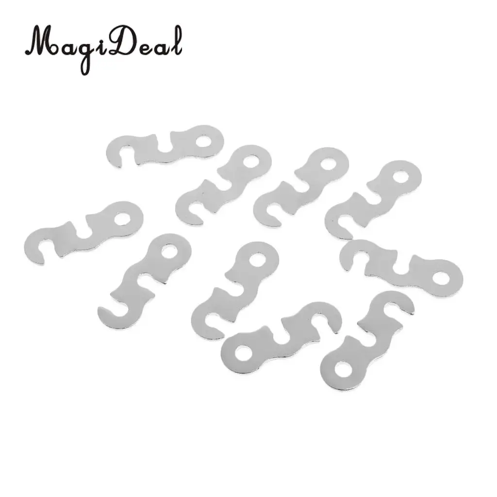 MagiDeal Lightweight 10Pcs Tent/ Awning Guy Line Runner Guyline Rope Lock Tensioner Tools Camping Supplies Tent Accessory Silver