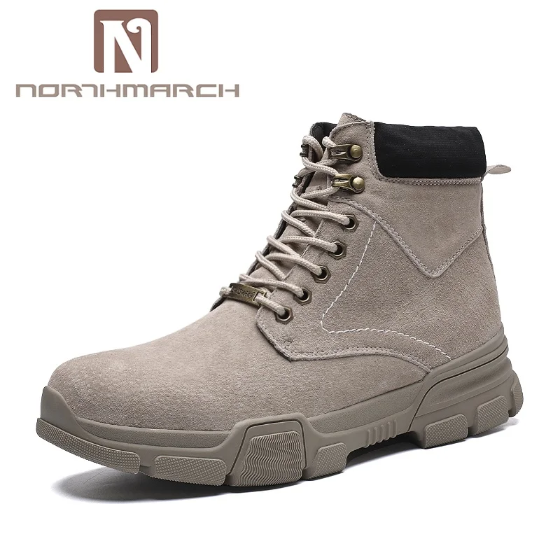 Livre cinza Tornozelo Casuais Escuro Sapatos Dos verde De Outono Couro Homme verde cinza Confortáveis Inverno Northmarch Exército resistente preto Desgaste Ao Bege Botas Ar Bottes Homens 7yXqw