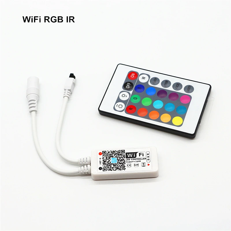 1 шт. Magic Home 5V 12V 24V Мини Bluetooth/Wi-Fi RGB/RGBW Светодиодные ленты контроллер с 24Key ИК-пульт дистанционного управления/21Key РЧ пульт дистанционного управления