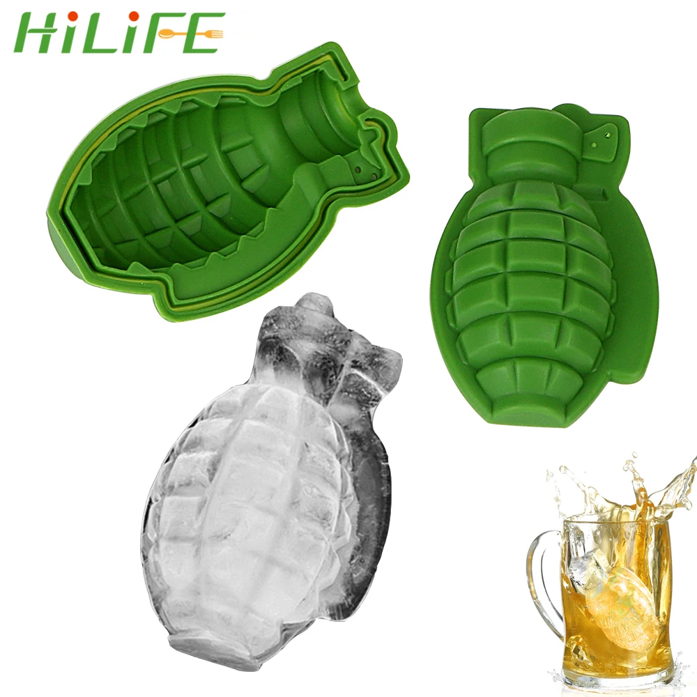 

HILIFE Ice Cube Tray Silicone Ice Cube Mold 3D Ice Cream Maker for Whiskey Cocktail Cold Drink Wine Kitchen Tools